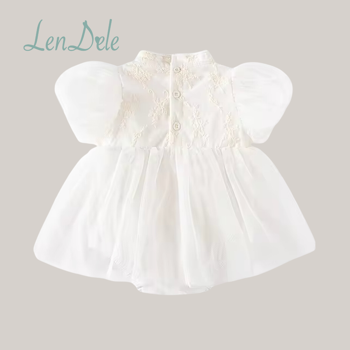 MEI Chinese-Style Baptismal White Dress