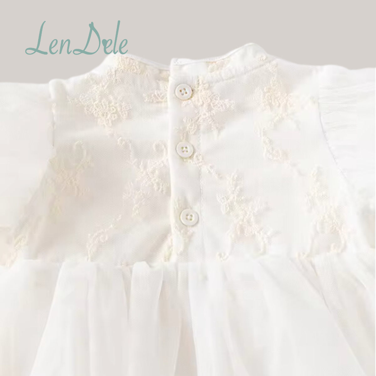 MEI Chinese-Style Baptismal White Dress