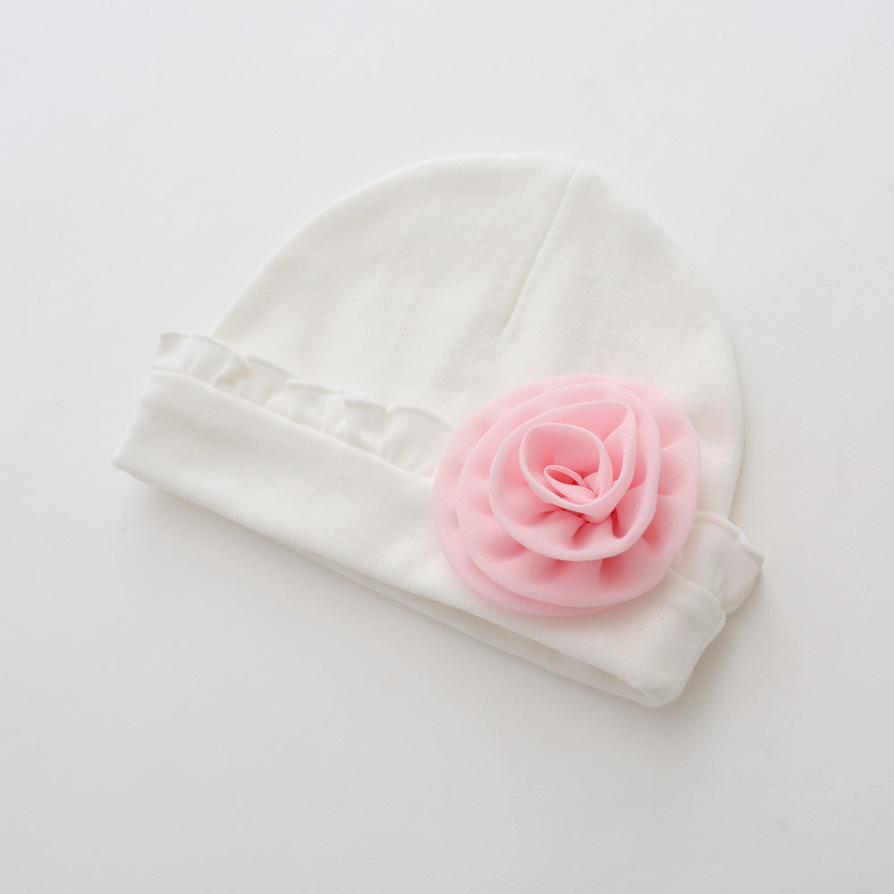 Zoe Baby Beanie w/ Floral Applique