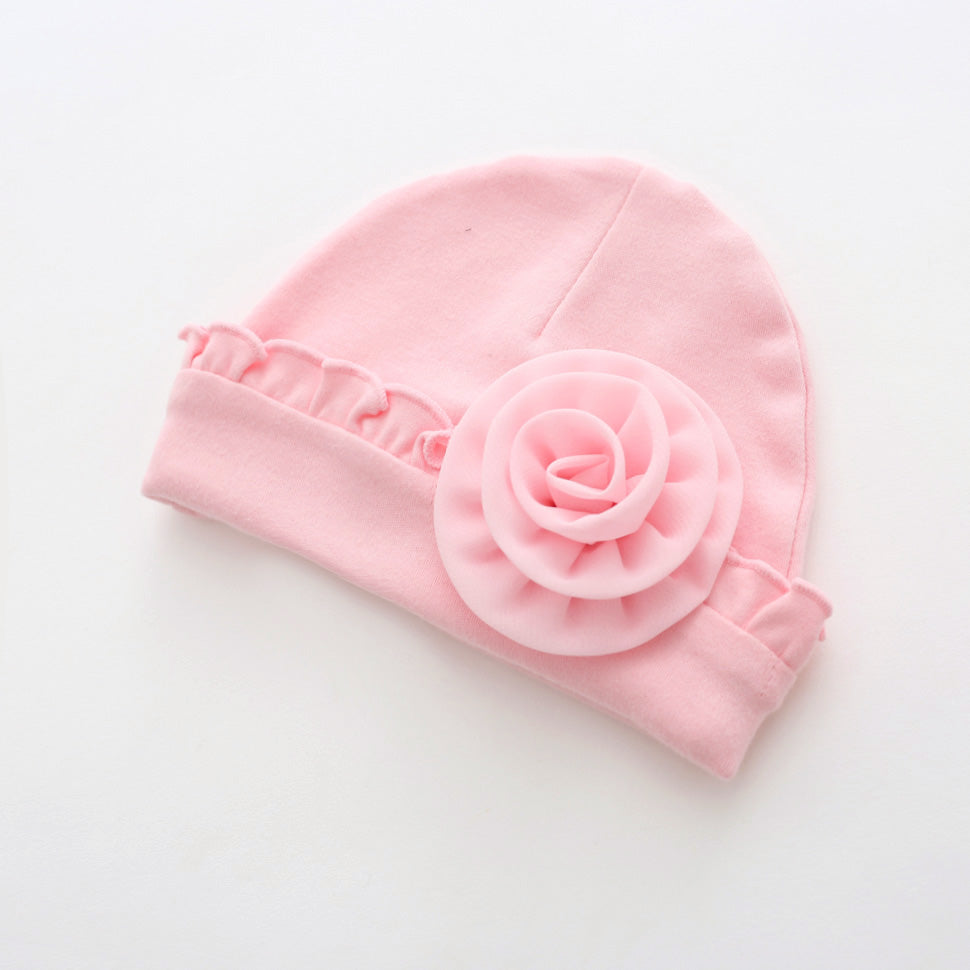 Zoe Baby Beanie w/ Floral Applique