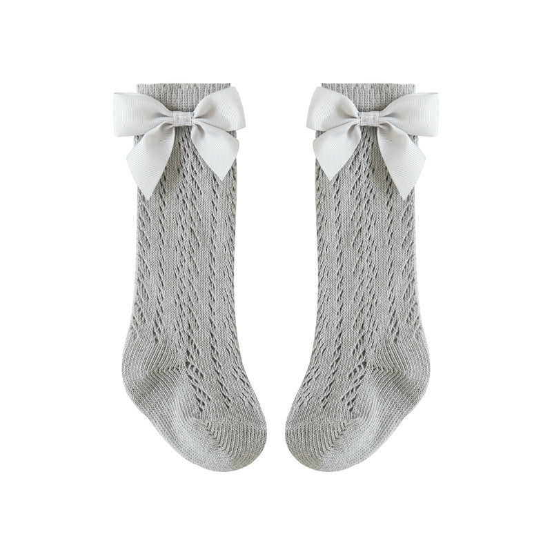 Desiree Knee-High Breathable Socks w/ Ribbon