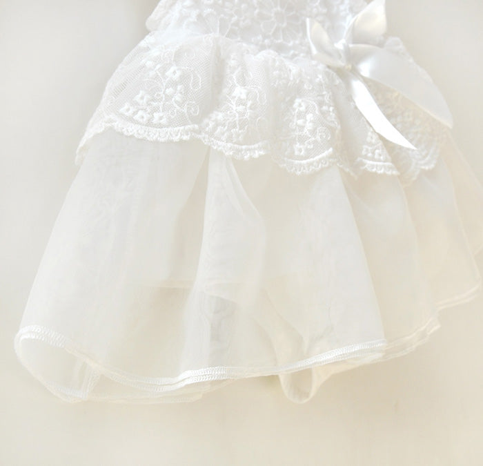 RUTH Sleeveless White Baptismal Dress