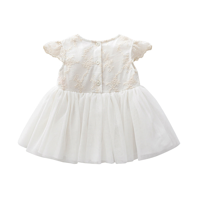 GRACE Baptismal White Dress With Headband