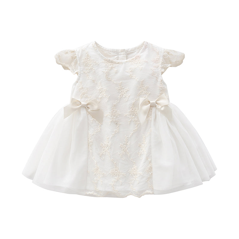 GRACE Baptismal White Dress With Headband