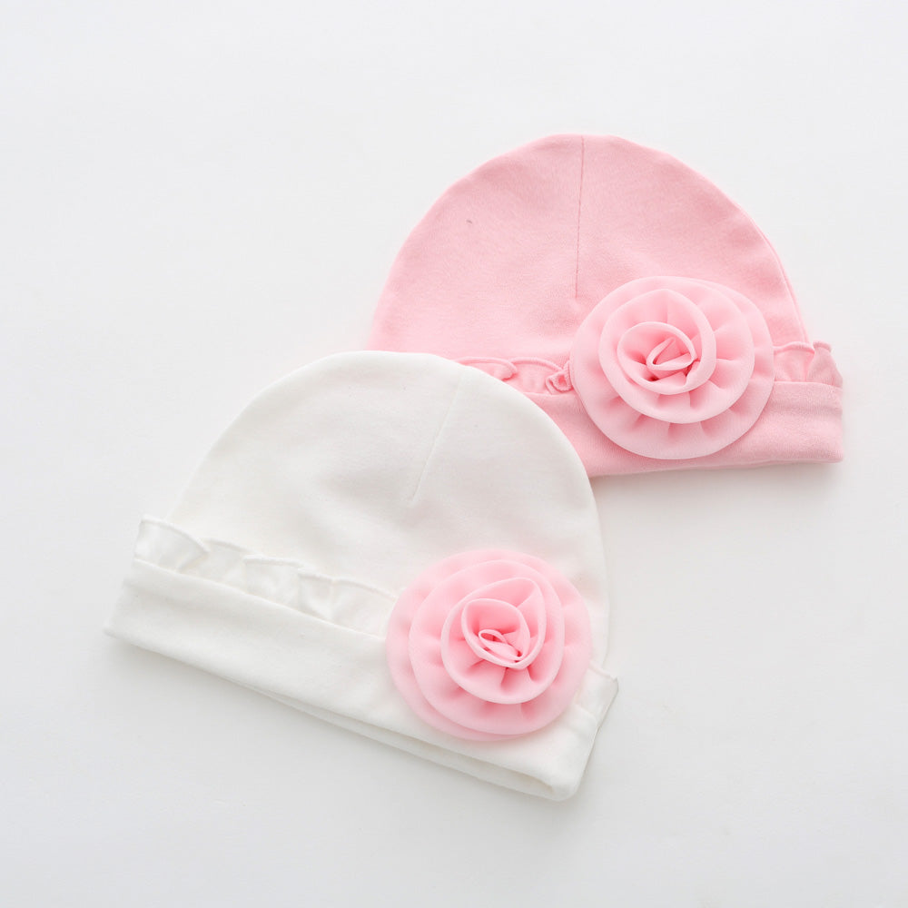 Zoe Baby Beanie w/ Floral Applique