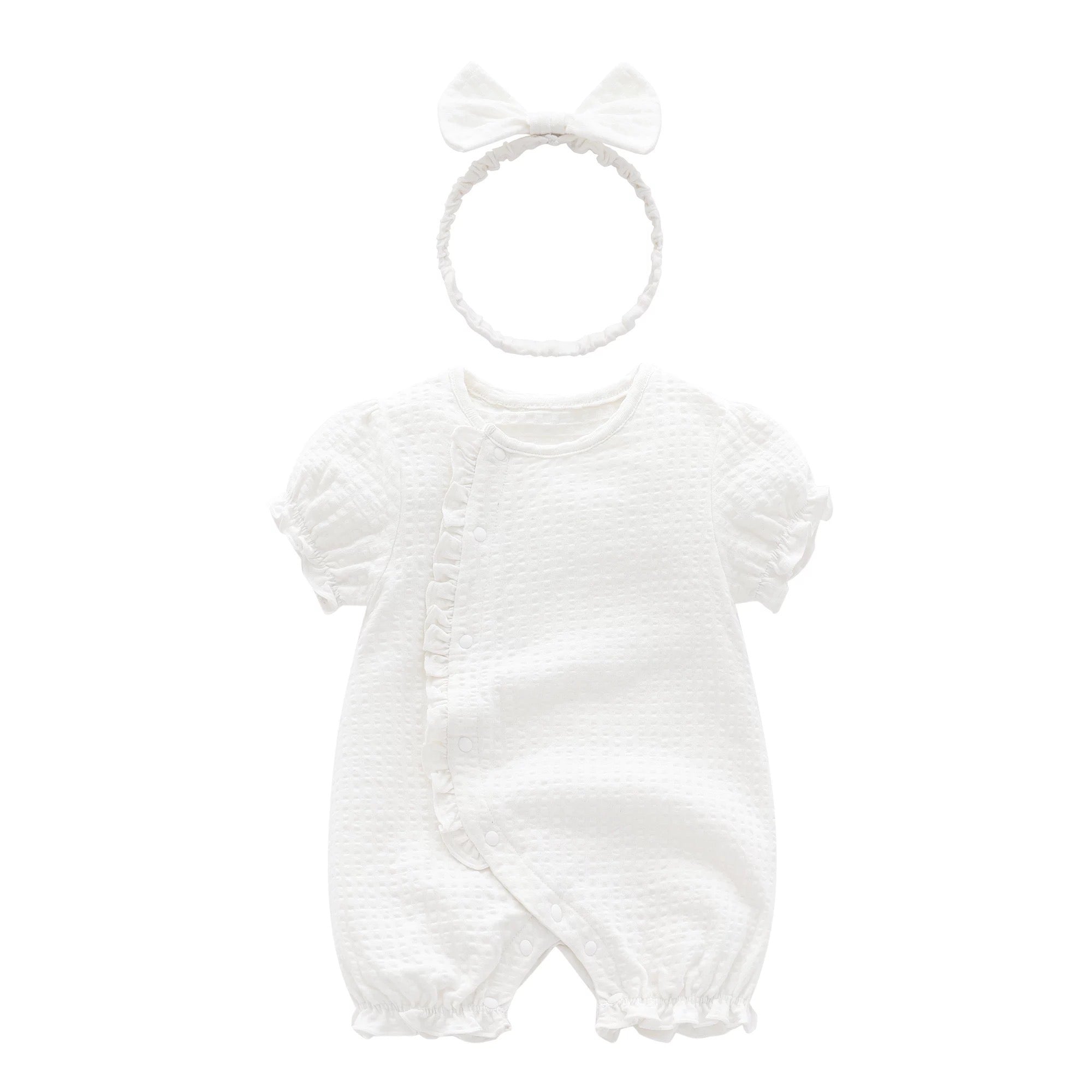 KENDALL Organic Cotton  Romper & Headband Set