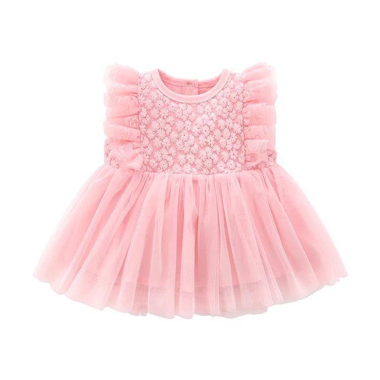 ABEGAIL Sleeveless Baptismal Dress