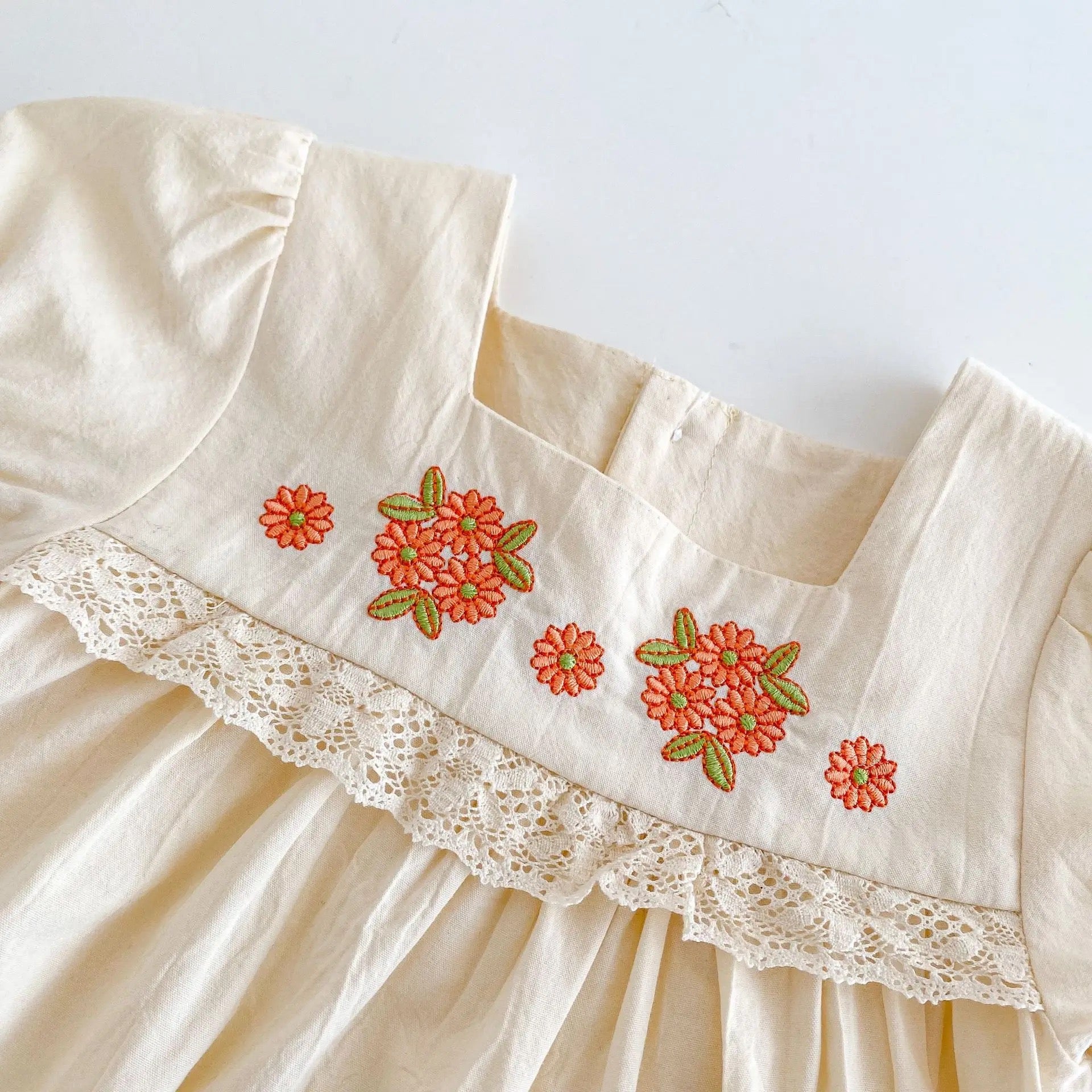 HANNAH  Flower Embroidered Top & Bloomer Set